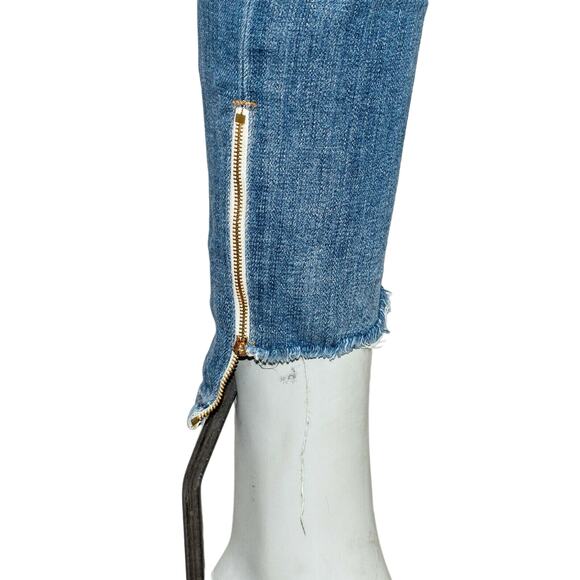 FRAME Denim Le Garcon Jeans ankle Zip Melbourne Blue Size 26 - Picture 12 of 12